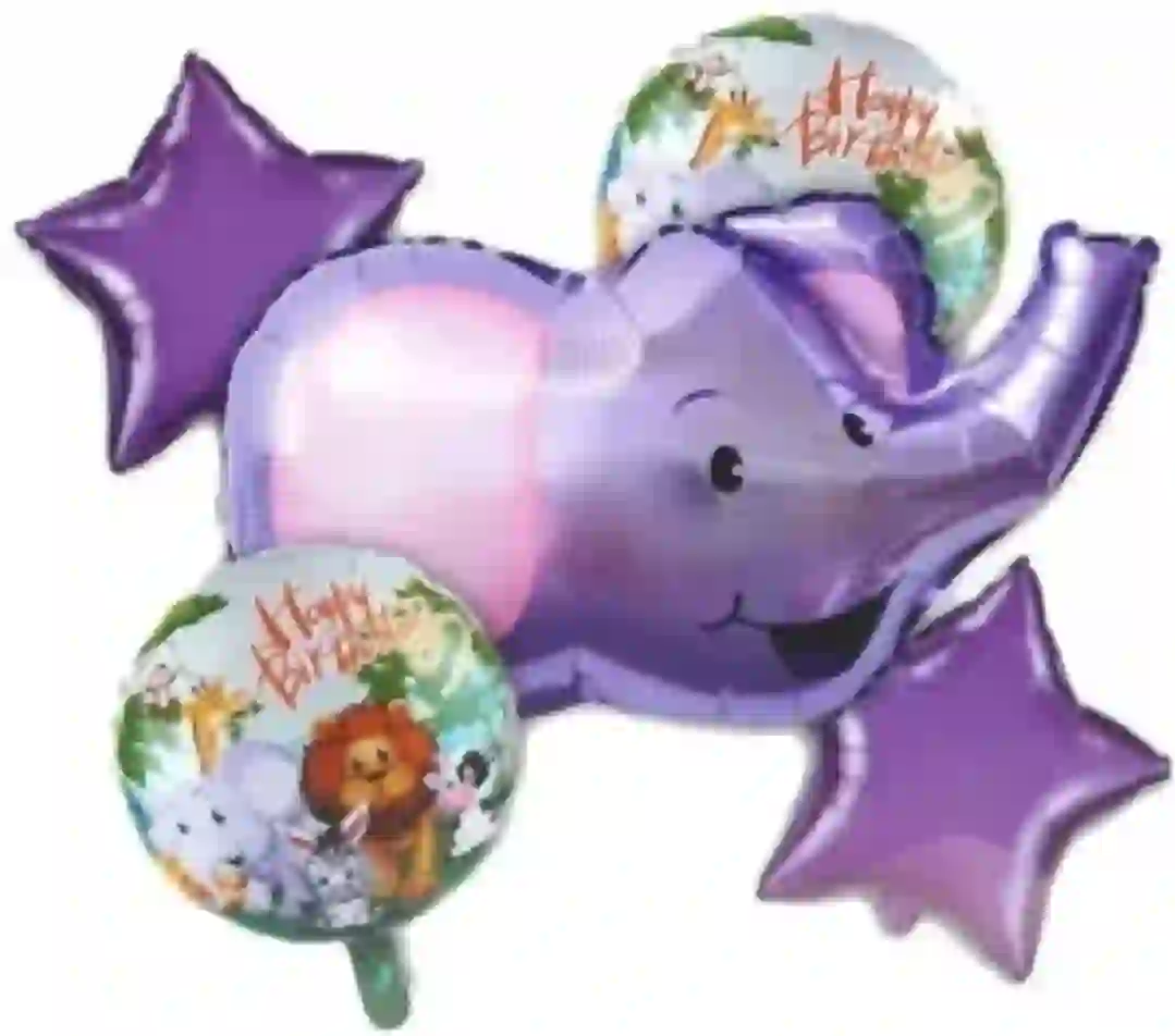 5Piece Helium Foil Balloon Set  Elephant Shape - شراء السعادة